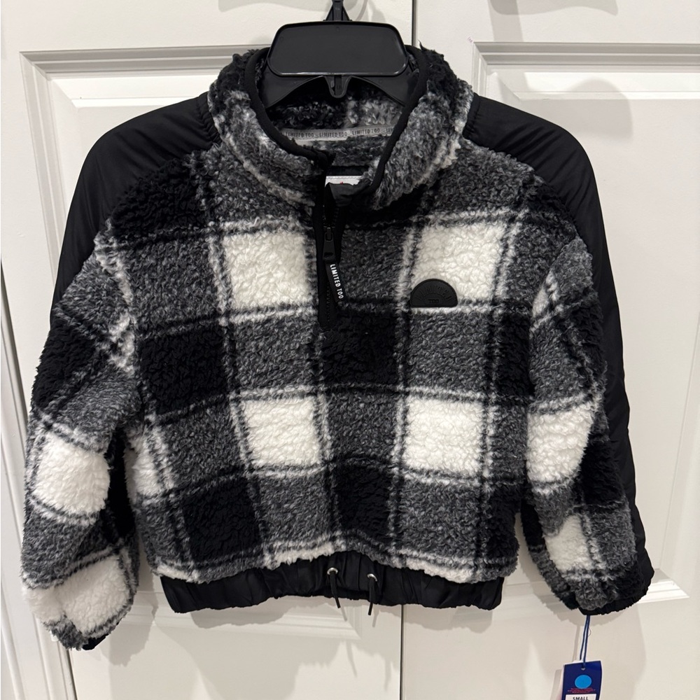 Limited Too Black and White Checkered Puffer Jacket